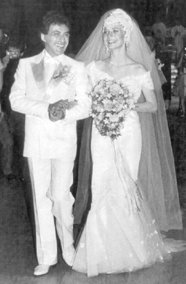 Randy Clohessy and Frankie Valli on their big day in 1984